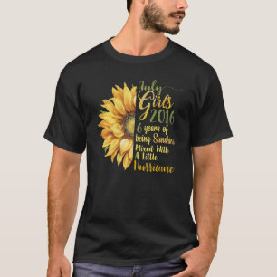 July Girl 2016 6 Years Old 6 Sunshine Birthday T-Shirt