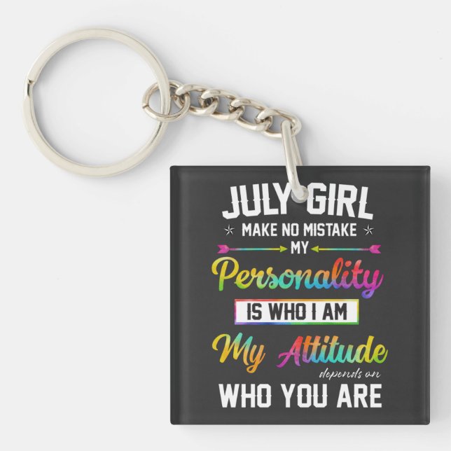July girl makes no mistake key ring (Front)