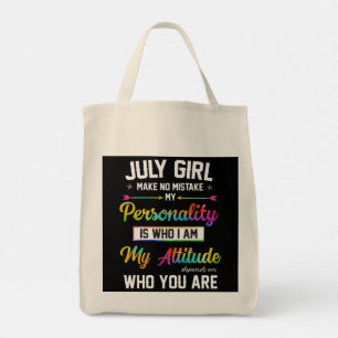 July girl makes no mistake tote bag