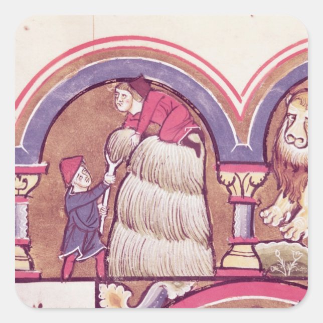 July: Harvesting the Hay Square Sticker (Front)