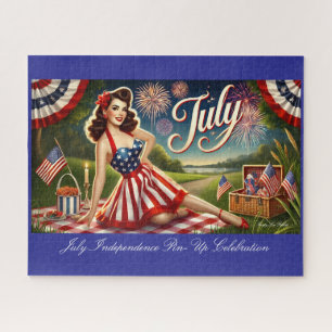 July Independence Pin-Up Celebration Jigsaw Puzzle