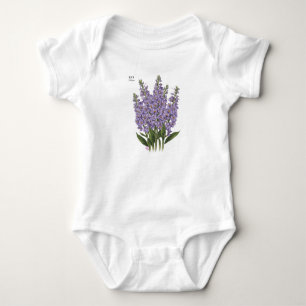 July Larkspur Bloom - Personalized Birthday Gift Baby Bodysuit