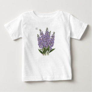 July Larkspur Bloom - Personalized Birthday Gift Baby T-Shirt