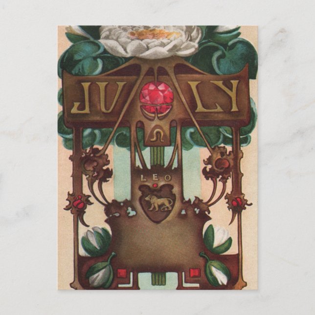 July - Leo Postcard (Front)