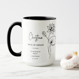 July Maid of Honour   Water Lily Birth Flower Mug