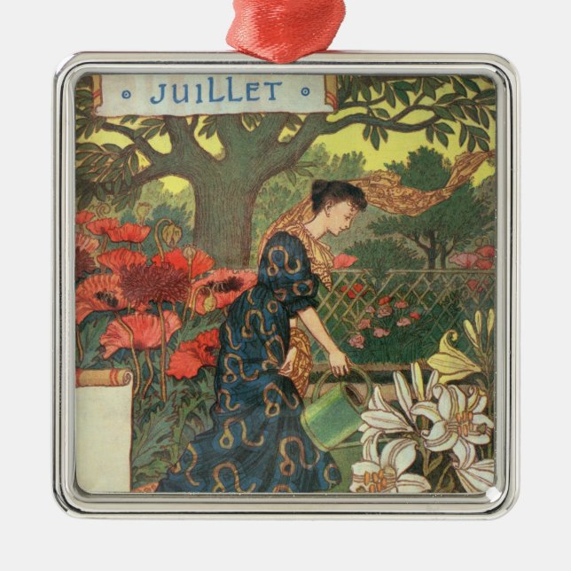 July Metal Ornament (Front)