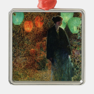 July Night (by Childe Hassam) Metal Ornament