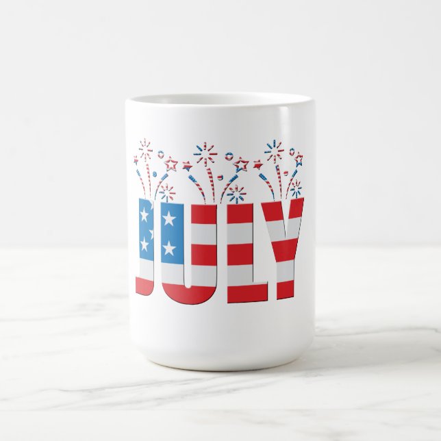July Party Month American Stars and Stripes Coffee Mug (Center)