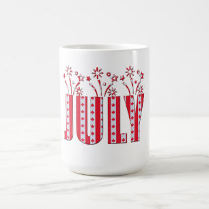 July Party Month Canadian Maple Leaf Flag Coffee Mug
