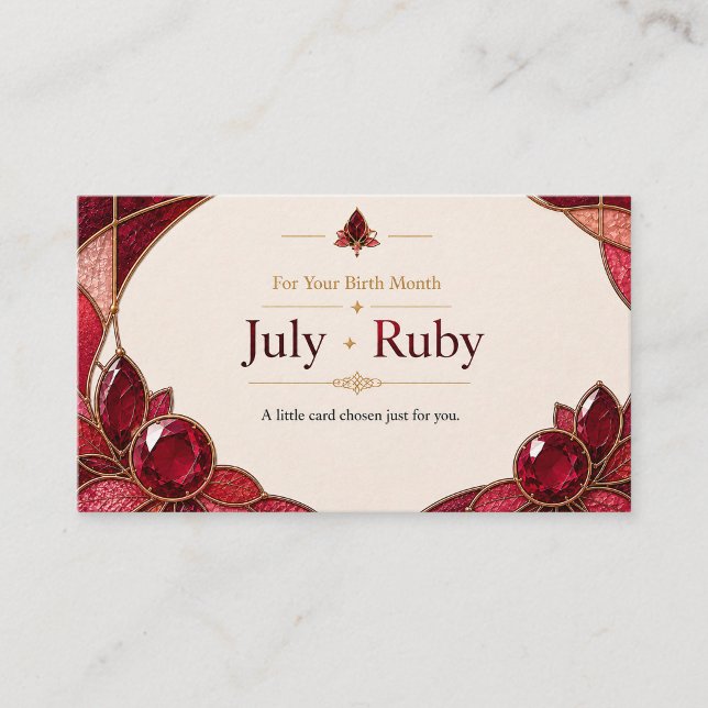 July Ruby Birthstone Shop Card (Creator Uploaded)