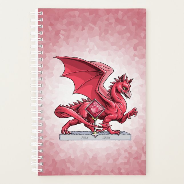 July’s Birthstone Dragon: Ruby Planner (Front)