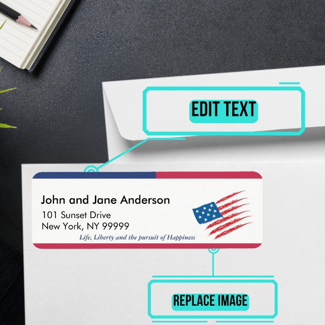 July Themed Personalised Address Label Return Address Label (Please enjoy our mailing labels. There is one for every month.)