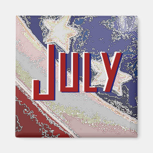 July To Do List Magnet (Stars and Stripes)