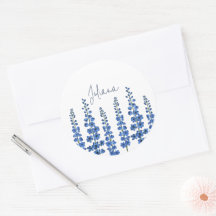 July's Blue Delphinium Flowers 
