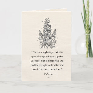 July's Larkspur Card