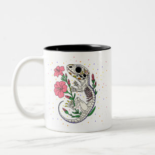 July's Larkspur & Lizard Skeleton Two-Tone Coffee Mug