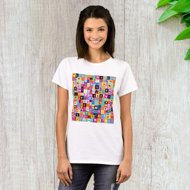 Jumble Alphabet Pattern. T-Shirt (Creator Uploaded)