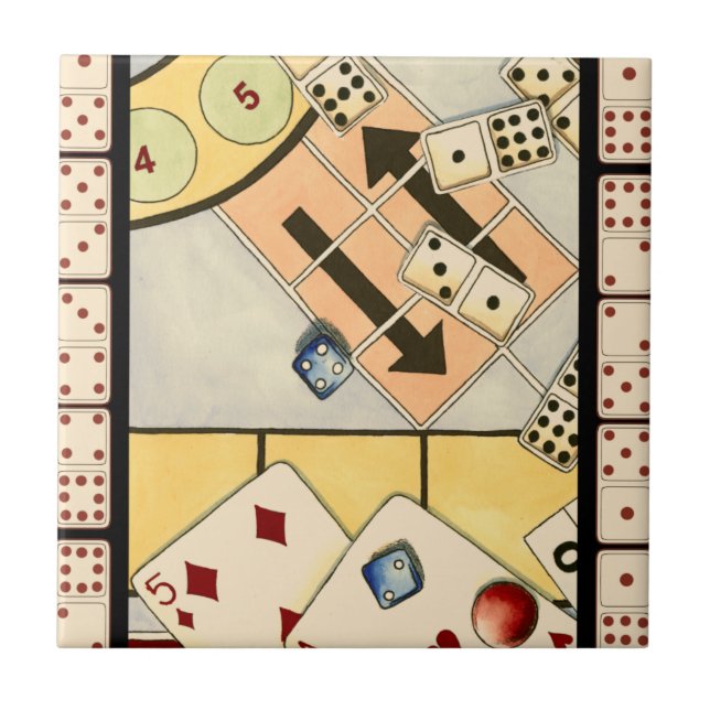 Jumbled Assortment of Games of Chance Tile (Front)