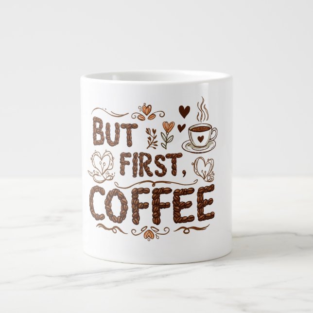 Jumbo 20 oz Mug for Coffee Lovers (Front)