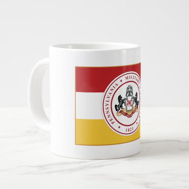 * JUMBO 20 oz White PMC FLAG Mug (Front Left)