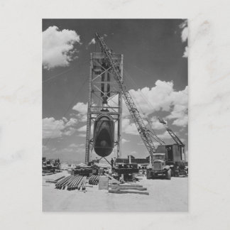 Jumbo Atomic Bomb Positioned for Trinity Test Postcard