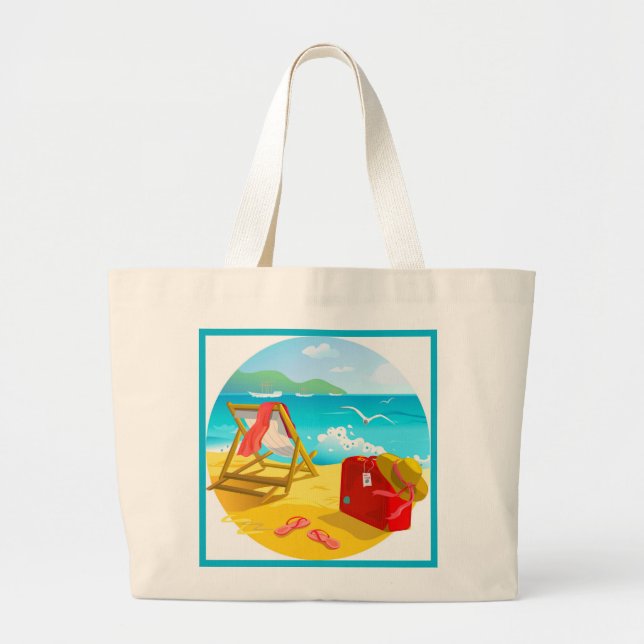 Jumbo Beach Tote Bag (Front)