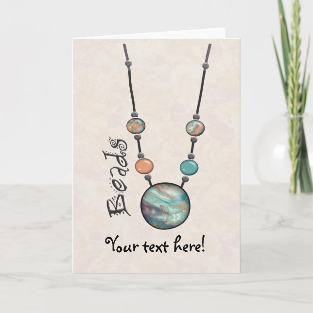 Jumbo Bead Necklace Green  01 Card (Front)