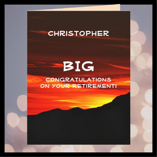 JUMBO BIG Retirement Congratulations Kolob Sunset Card (Creator Uploaded)
