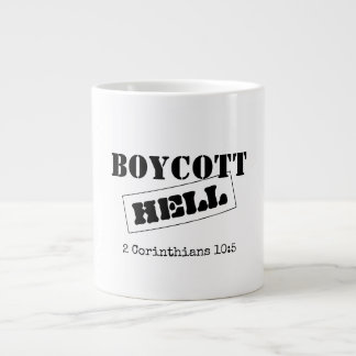 JUMBO COFFEE MUCH : BOYCOTT HELL LARGE COFFEE MUG