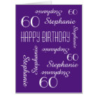 JUMBO GIANT Big Purple Birthday Any Age, Name