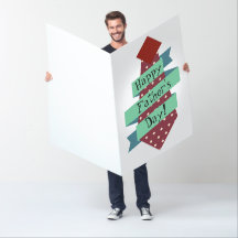 Jumbo Happy Father's Day Card - Giant Tie