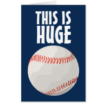 JUMBO HUGE BIRTHDAY BASEBALL GREETING CARDS
