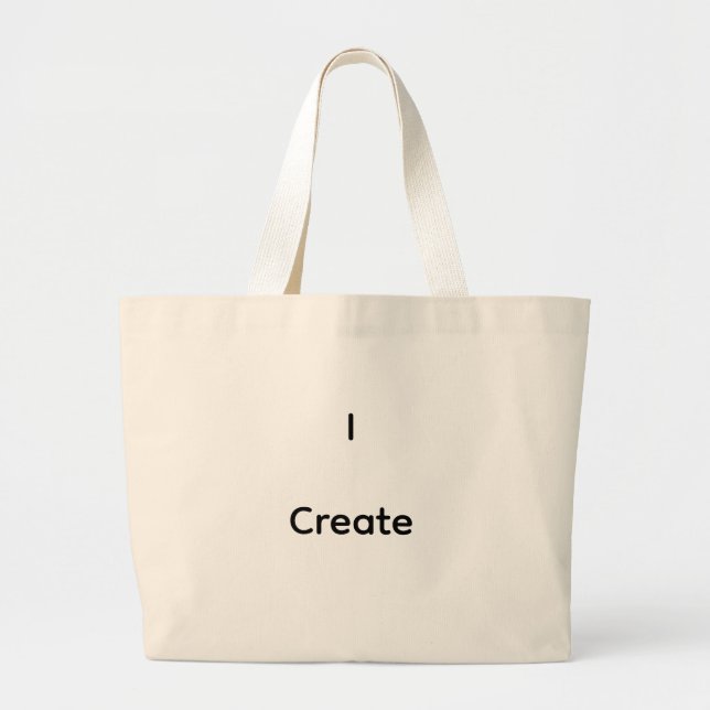 Jumbo I create Tote Bag (Front)