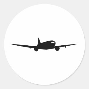 Jumbo Jet Classic Round Sticker