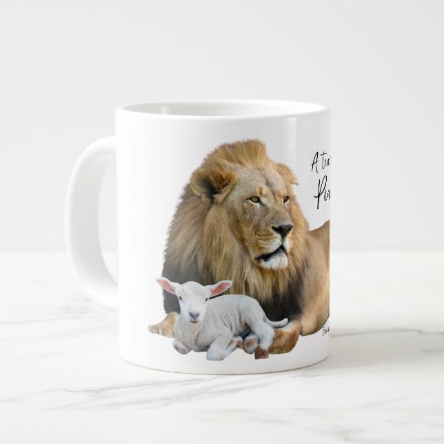Jumbo Lion and Lamb Mug (Front Left)