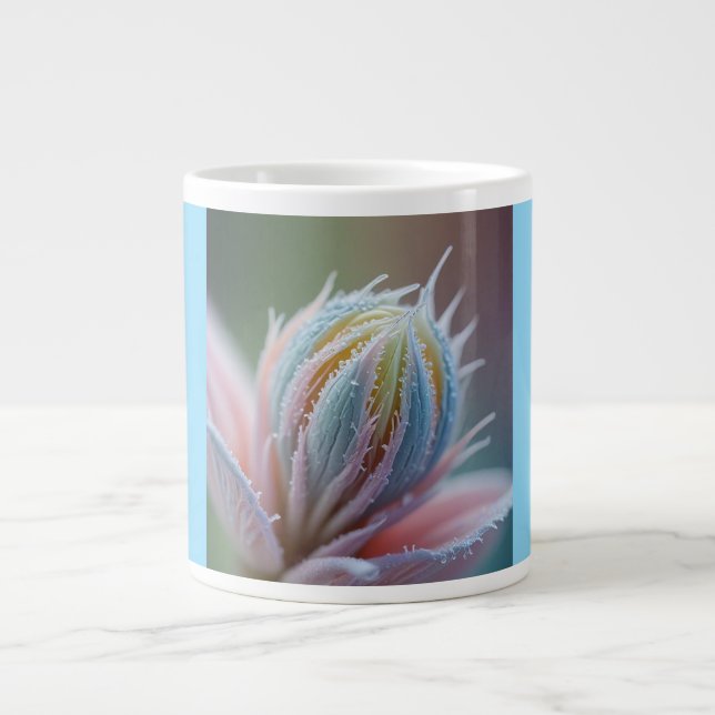 Jumbo Mug, 20oz (Flower Bud-2) Large Coffee Mug (Front)