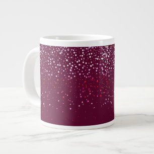 Jumbo Mug-Petite Berry Stars-Wine Large Coffee Mug