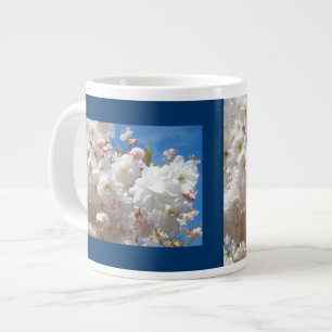 Jumbo Mug Wedding Gifts White Pink Blossoms