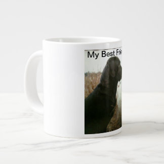 jumbo mug with a picture of a black lab &  phrase