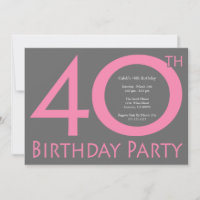 Jumbo Numbers Birthday Party (Pink / Grey)