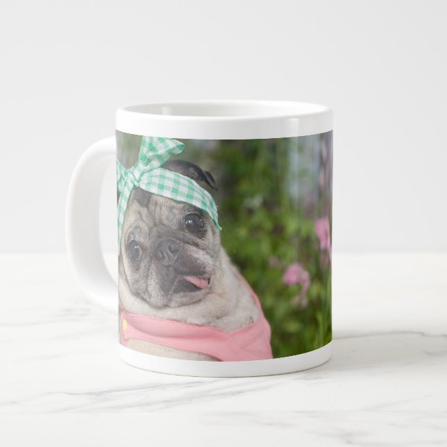 Jumbo or Espresso size Be-YOU-tiful Pug Mug (Front Left)