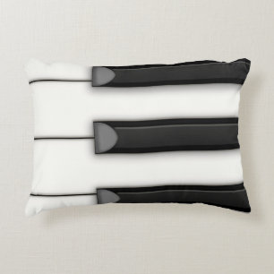 Jumbo Piano Keys Detail Musical Decorative Cushion
