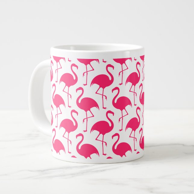 Jumbo Pink Flamingo Large Coffee Mug (Front Left)
