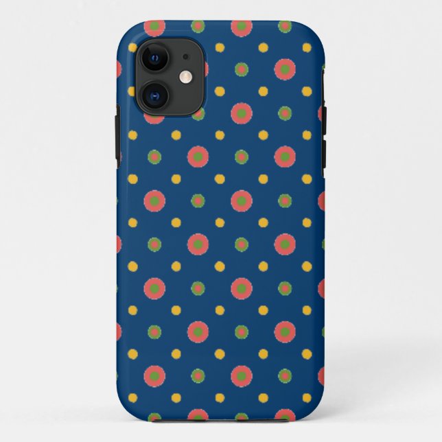 Jumbo Polka Dots Navy Blue iPhone 5/5s Xtreme Case (Back)