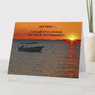 JUMBO Retirement Congratulations from All, Fishing Card