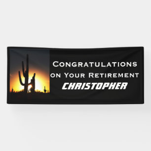 JUMBO Retirement/Graduation Banner, Saguaro Banner