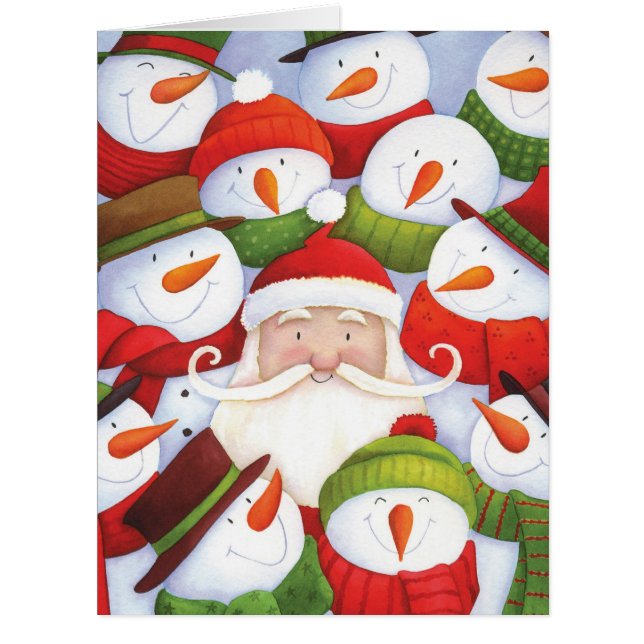 Jumbo Santa Selfies Christmas Card (Front)