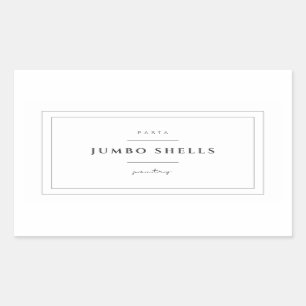 Jumbo Shells Pasta Label Stickers