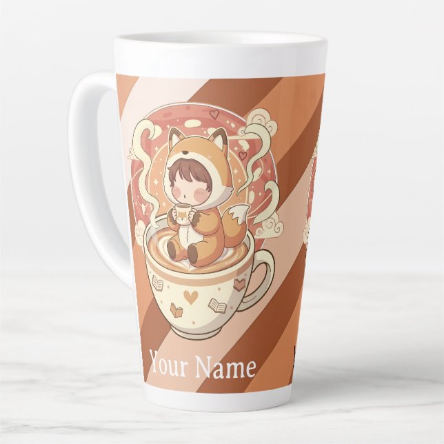 Jumbo Size Cozy Fox 17oz Reading Mug (Left Angle)