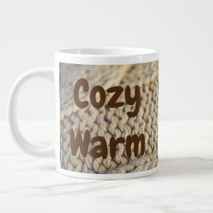 Jumbo size mug with "Cosy Warm" saying